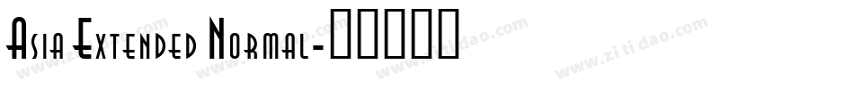 Asia Extended Normal字体转换